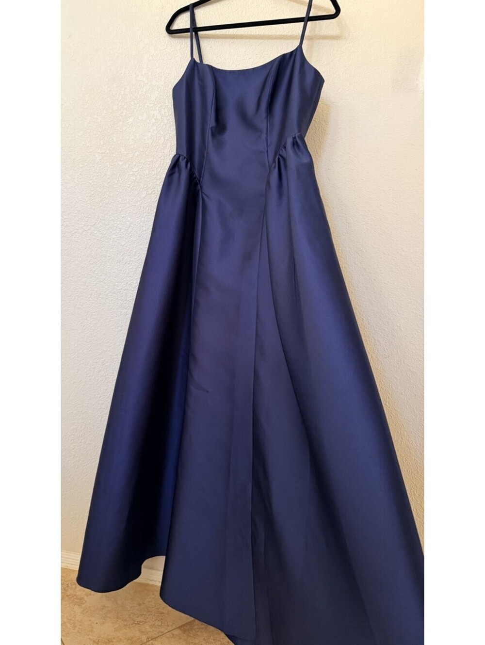NWT Dessy Collection Sleeveless Satin Gown In Midnight Size 12 $279 - Picture 6 of 10